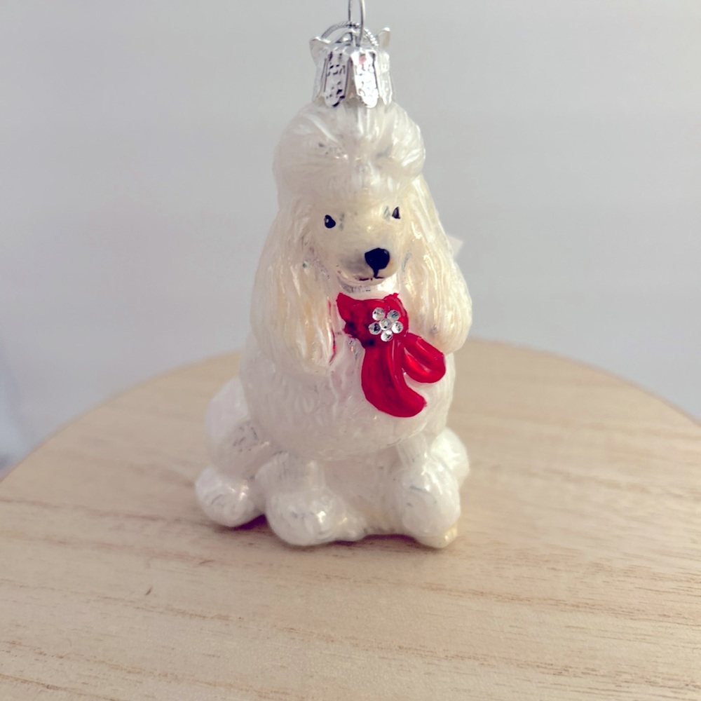 Noble Gems by Kurt Adler Poodle Hand-Crafted Glass Ornament European Style NEW